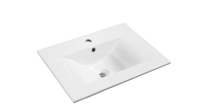 Kartell K-VIT Purity 500mm Floor Standing 2 Door Unit & Ceramic Basin White Gloss (FUR125PU-FUR063PU)