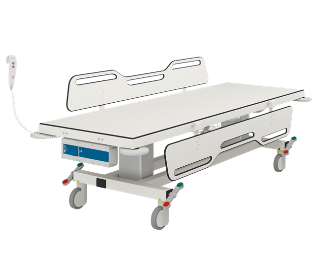 Pressalit MCT 2 Change Trolley 2190mm, Electrically Height Adjustable White (R9452721000)
