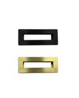 Kartell K-VIT Fusion Overflow Cover – Black & Brushed Brass (FUSOVBL - FUSOVBB)