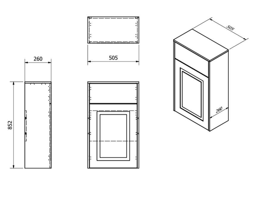 Kartell K-VIT 500mm WC Unit- Matt White (FUR508AS)