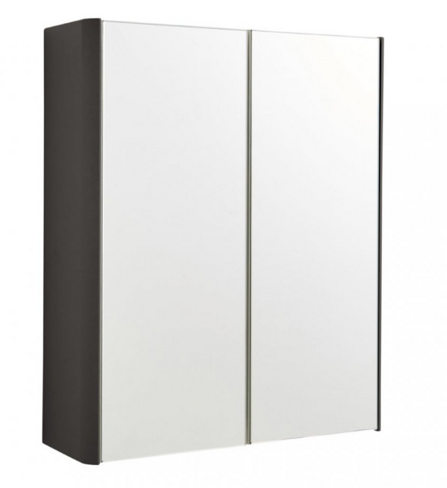 Kartell K-VIT Arc Mirror Cabinet 500mm 600mm & 800mm- Matt Graphite (ARC500MIR-G)(ARC600MIR-G)(ARC800MIR-G)