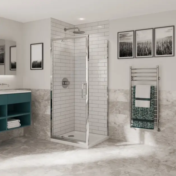 Impey Coram Optima 6 1000mm Wide Pivot Shower Door Chrome Clear Glass (O6PI10CUC)