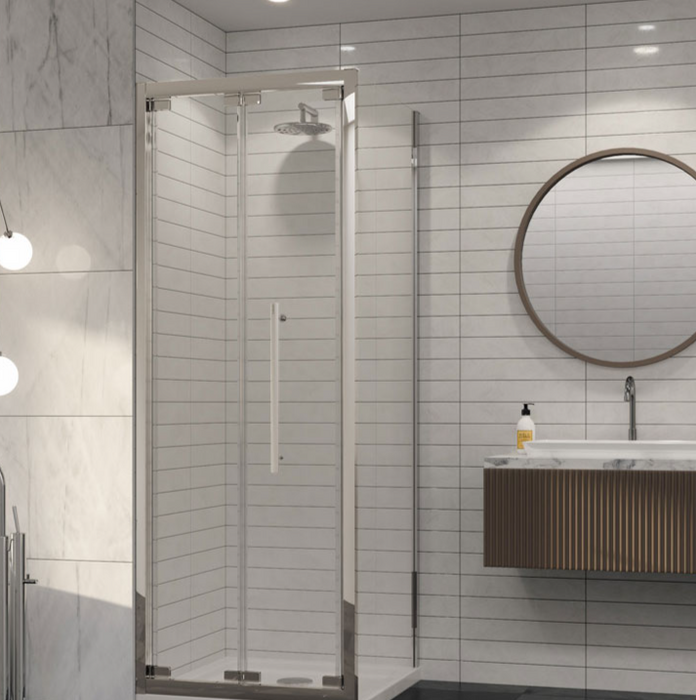 Impey Coram Premier 8 Side Panel Clear Glass 900mm Chrome (P8SP90CUC)