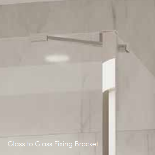 Impey Coram Optima 6 Fixing Bracket For Glass To Glass Configuration Chrome (OPFBG0C)