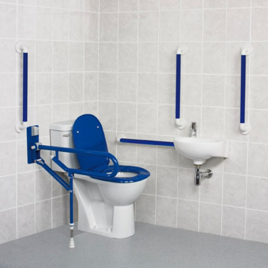 AKW Close Coupled Standard Doc M Pack, TMV3 Tap, Fluted Blue (28314FBU)