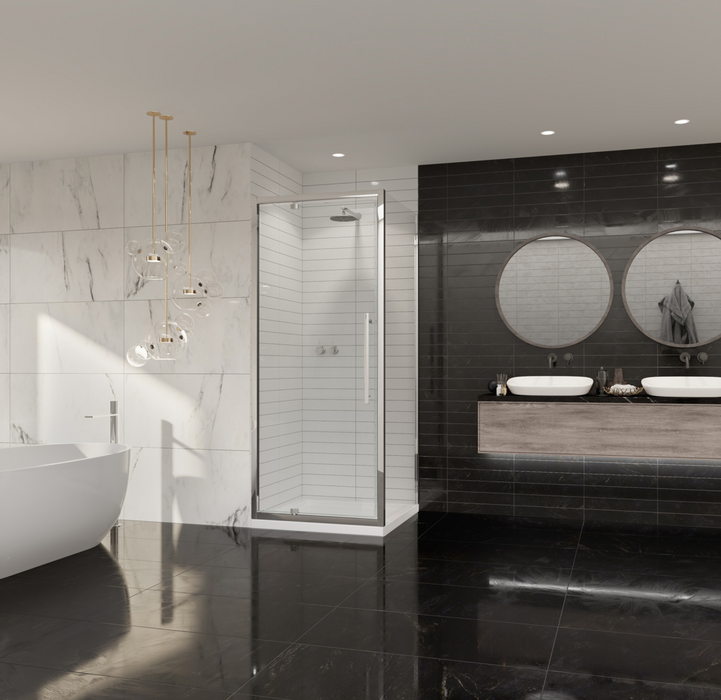 Impey Coram Premier 8 Side Panel Chrome 700mm Clear Glass (P8SP70CUC)