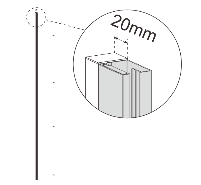 Impey Coram Premier 8 Extension Profile Pack For Doors 20mm Chrome (P8ES20C)