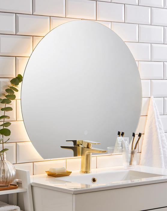 Kartell K-VIT Eclipse 800x700mm Semi Round LED Mirror- Chrome (EC8070)