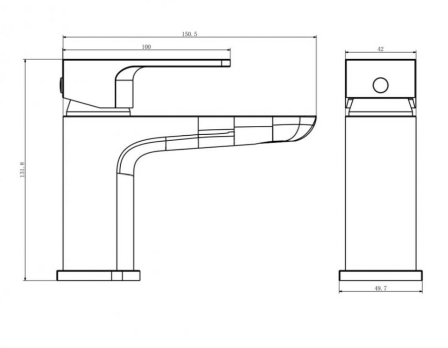 Kartell K-VIT Kolt Mini Mono Basin Mixer Brushed Brass (TAP322KBB)
