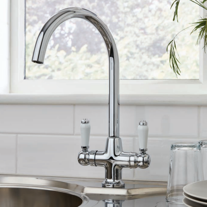 Kartell K-VIT Traditional Kitchen Sink Mixer Tap Chrome (KST015)
