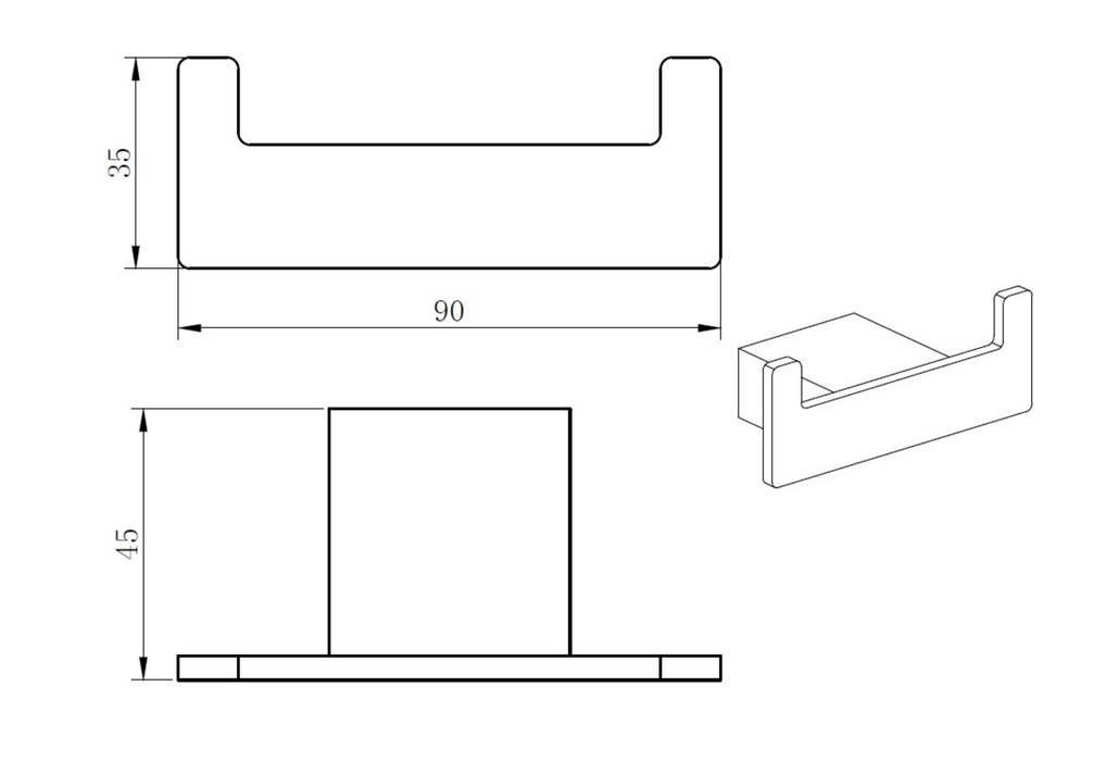 Kartell K-VIT Premium Robe Hook Chrome (ACC304)