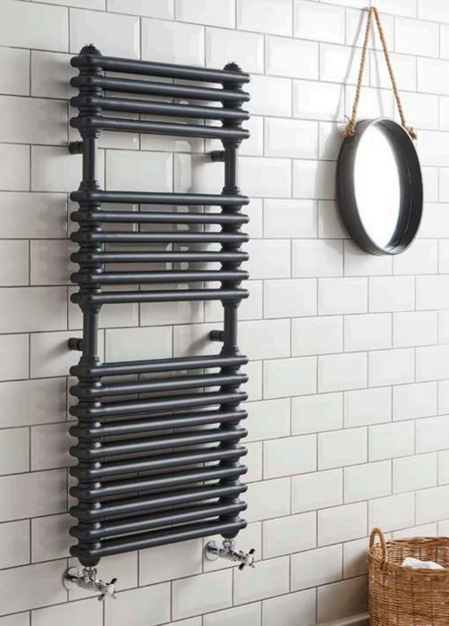 Kartell K-VIT Kolumn Towel Rail 1140mm x 500 Anthracite and White Gloss (KOL1140-500A)(KOL1140-500WT)