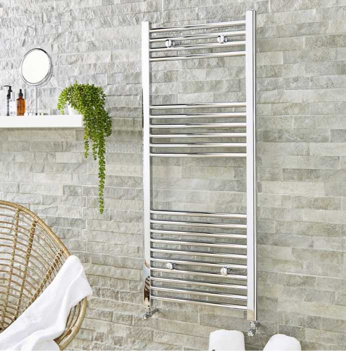 Kartell K-VIT K-Rail 22mm Straight Heated Towel Rail Chrome (STR312C)