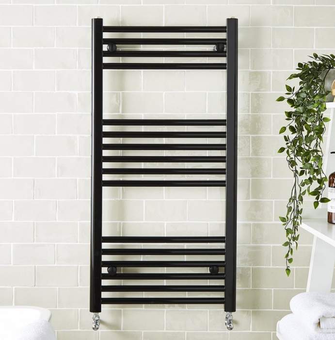 Kartell K-VIT K-Rail 22mm Straight Heated Towel Rail Black (STR416B)(STR516B)(STR616B)