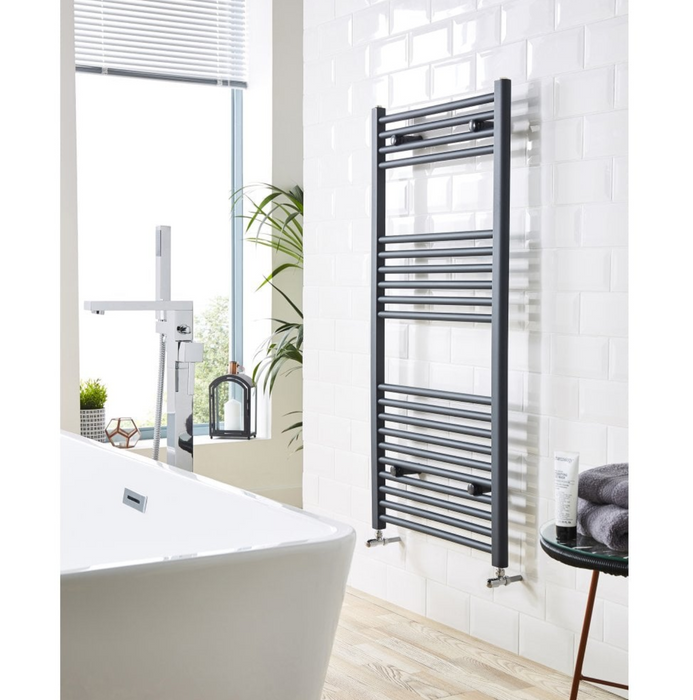 Kartell K-VIT K-Rail 22mm Straight Heated Towel Rail Textured Grey (STR412A)(SRE512A)(STR612A)