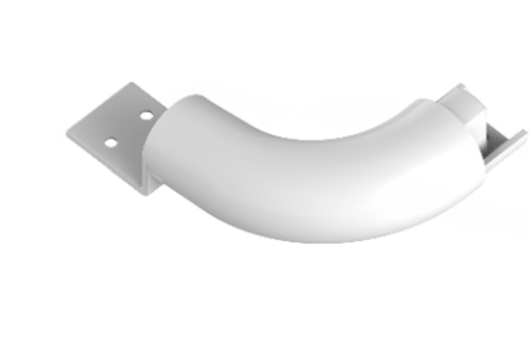 AKW Grab-A-Rail End Return Right Hand and Left Hand White (GARRTNWHR)(GARRTNWHL)