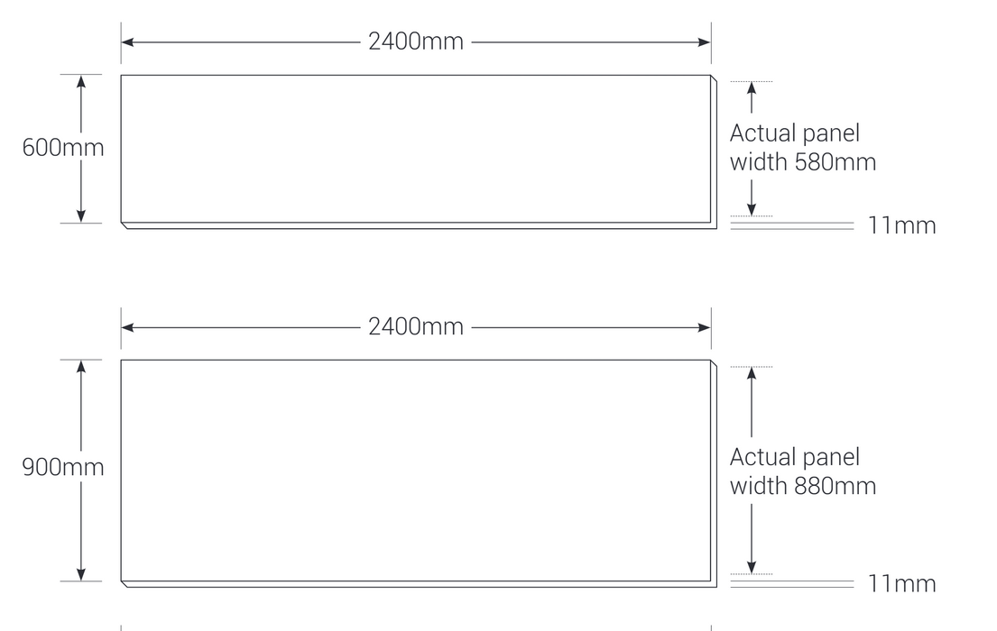 AKW Origins Bathroom Wall Panel (Tongue & Groove) - Various Widths and Colours
