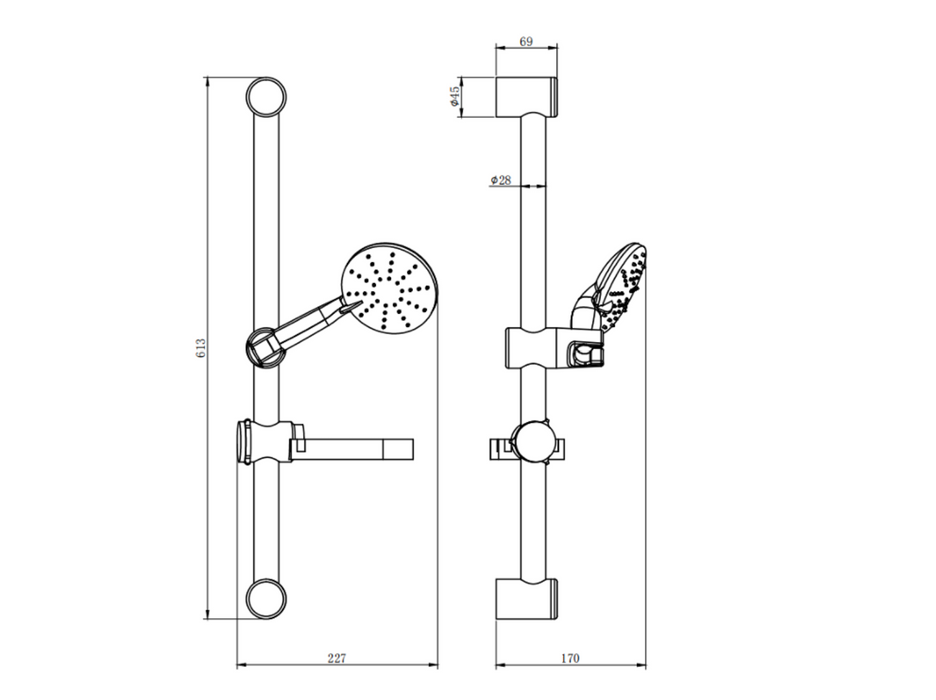 Kartell K-VIT Deluge Slide Rail Kit-Chrome (SHO080DE)