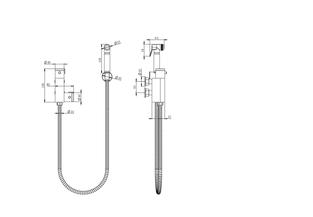 Kartell K-VIT Round Douche Kit With Thermostatic Mixing Valve Brass Bodied Spray Head-Brushed Brass (SHO051DB)