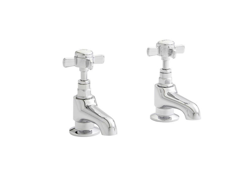 Kartell K-VIT Klassique Pair Basin Pillar Taps Chrome (TAP103KL)