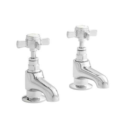Kartell K-VIT Klassique Pair Bath Pillar Taps Chrome (TAP104KL)