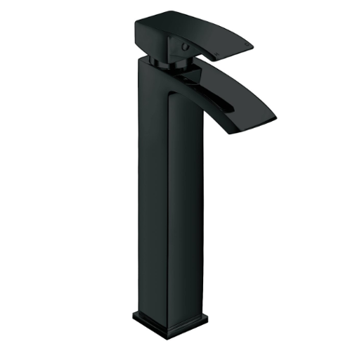 Kartell K-VIT Fiuto Nero Hi Rise Mono Basin Mixer Matt Black (TAP119FIJ)
