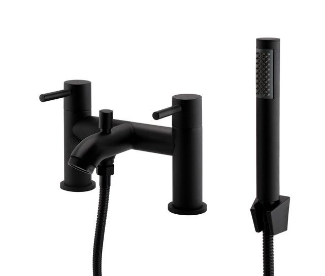 Kartell K-VIT Nero Round Bath Shower Mixer Matt Black (TAP152NR)