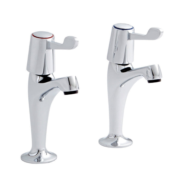 Kartell K-VIT Leva 1/2" High Neck Kitchen Sink Taps (Pair) Chrome (TAP172LE)