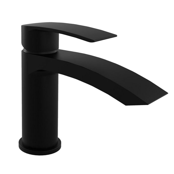 Kartell K-VIT Nero Curve Mono Basin Mixer Matt Black (TAP290CN)