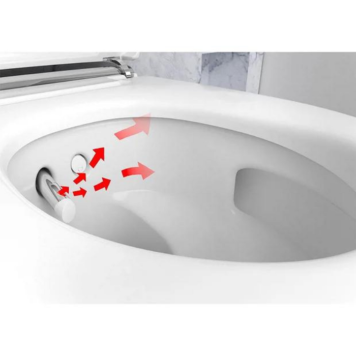 Geberit AquaClean Mera Comfort Rimless Wall Hung Wash & Dry Toilet - White (146210111)