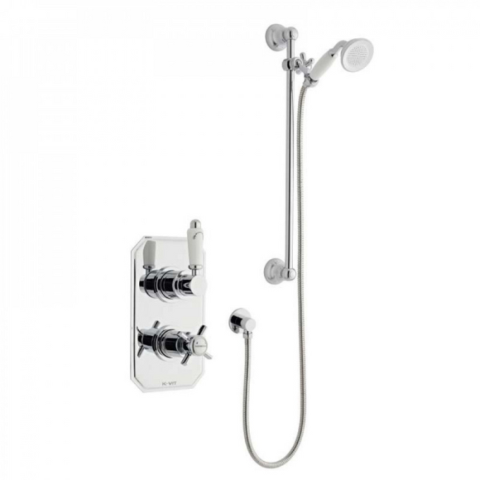 Kartell K-Vit Klassique Option 1 Thermostatic Concealed Shower with Adjustable Slide Rail Kit (SHO042KL)(SHO100SR)(SHO092OE)