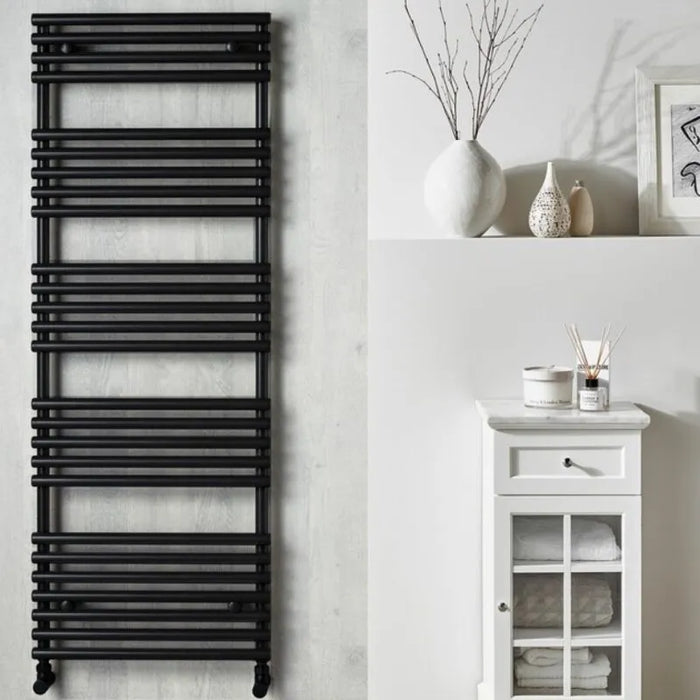 Redroom TT Lux Matt Black Heated Towel Rail 1035x496mm (TTL10005005557)