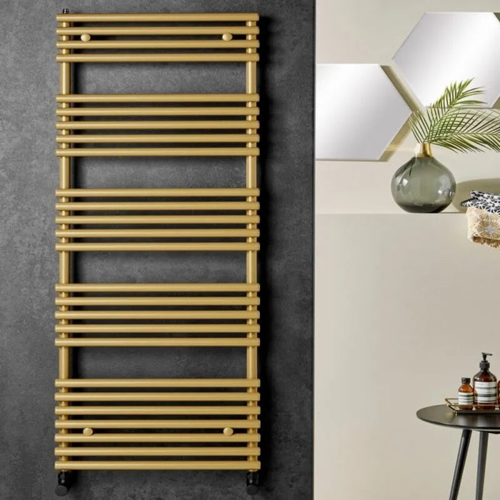 Redroom TT Lux Gold Look Heated Towel Rail 1355x496mm (TTL14005005514)