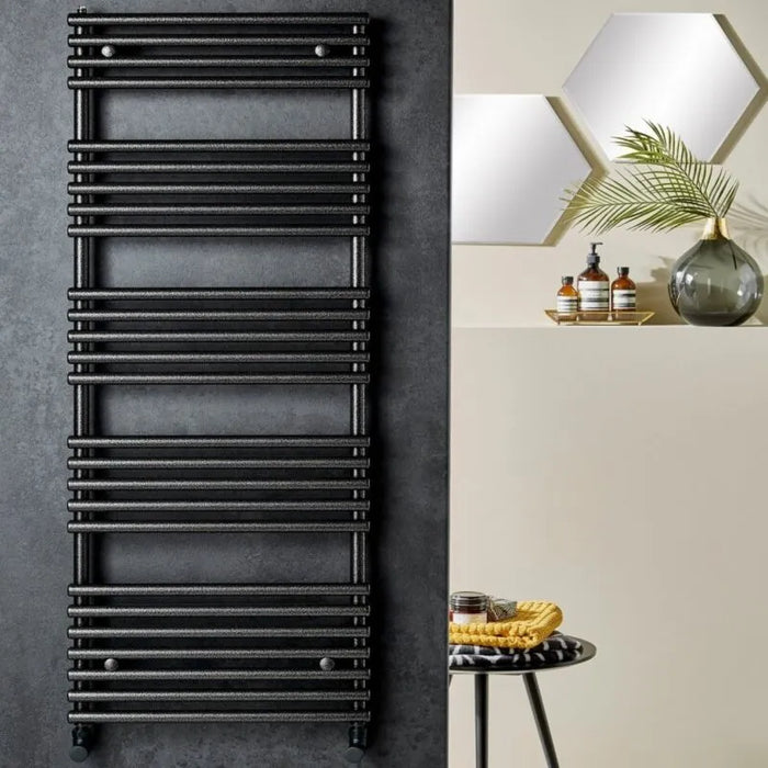 Redroom TT Lux Hammered Silver Heated Towel Rail 1635x496mm (TTL16005005422)