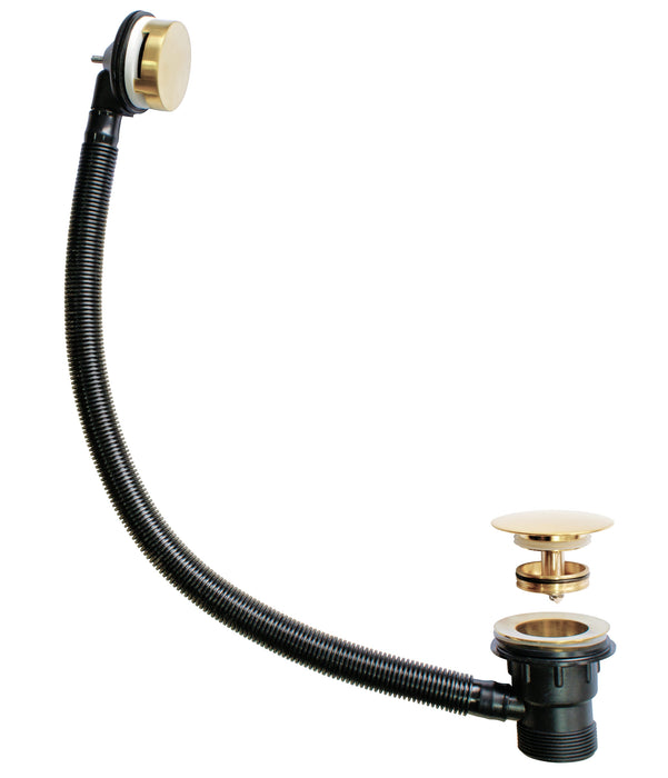 Kartell K-VIT Ottone Easyclean Sprung Bath Waste Brushed Brass (WAS020)