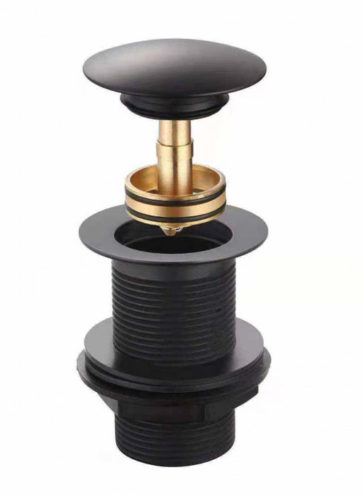 Kartell K-VIT Nero Round Click Basin Waste Unslotted Matt Black (WAS041)