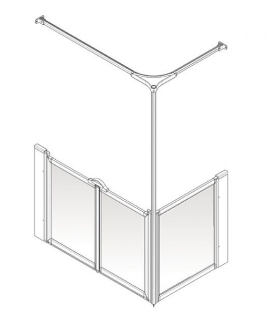 AKW Option C Shower Screens Suitable For Shower Tray (All Sizes)