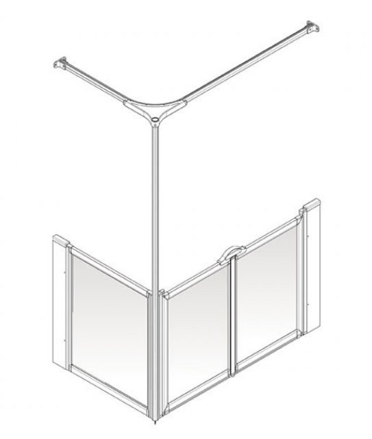 AKW Option C Shower Screens Suitable For Shower Tray (All Sizes)