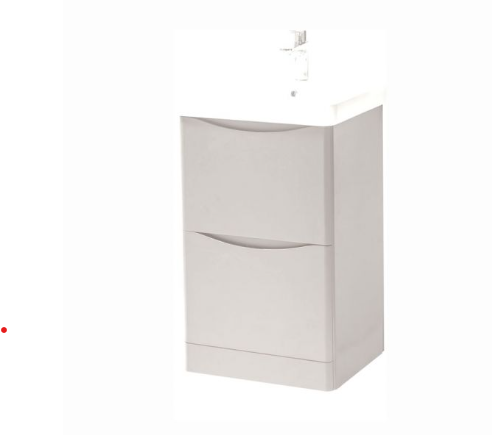 Kartell K-VIT Arc 600mm Floor Standing 2 Drawer Unit & Ceramic Basin- Cashmere (ARC600FS-C FUR149ME)