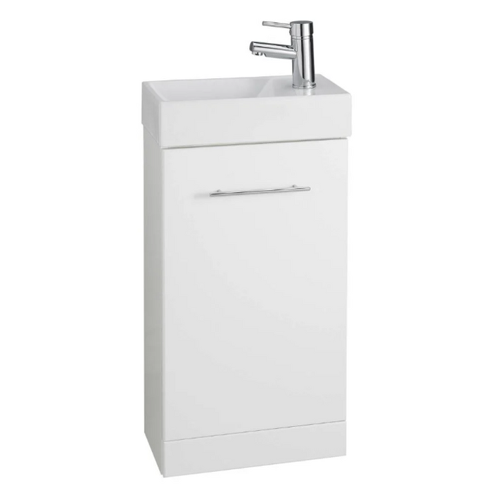 Kartell K-VIT Impakt Cube Cloakroom Unit with Basin-White Gloss (IMP410CUBE RWFCUBEBAS)