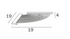 Inda Gealuna Corner Soap Rack 19x4hx19cm (A1331ACR)