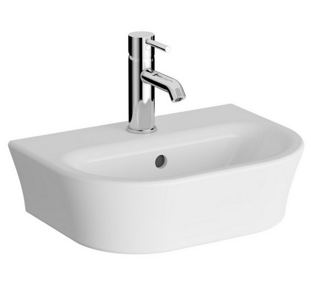 Kartell K-VIT Eklipse Round 550mm 1 Tap Hole Basin with Full Pedestal (EK003-POT987ST)