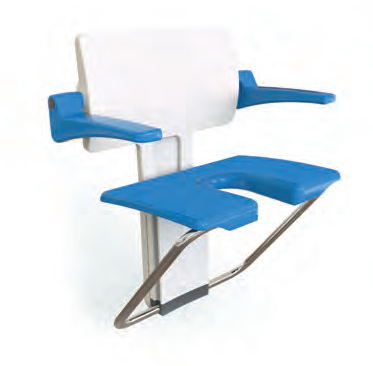 Impey Slimfold V2 Horseshoe Shower Seat Grey (SFHS250WGY)