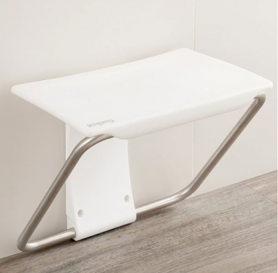 Impey Slimfold Shower Bench White Stone (SFB250WWS)
