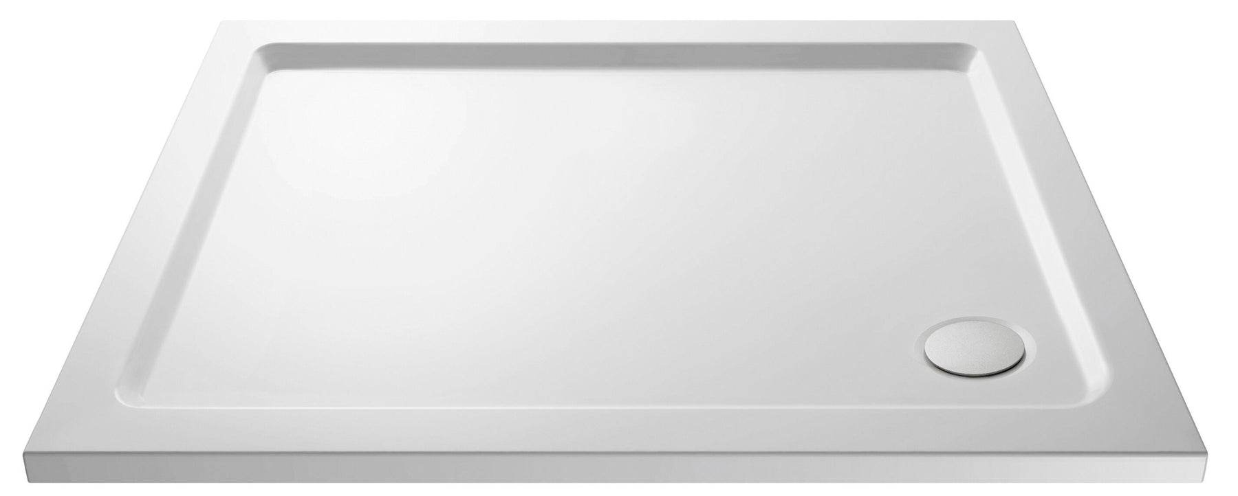 Nuie white slimline rectangular shower tray