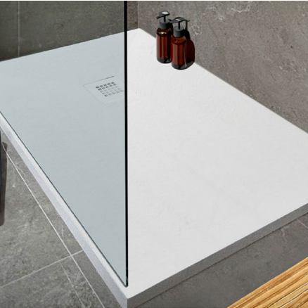 New In: Kartell Naturals Stone-Effect Shower Trays in Graphite, White & Black