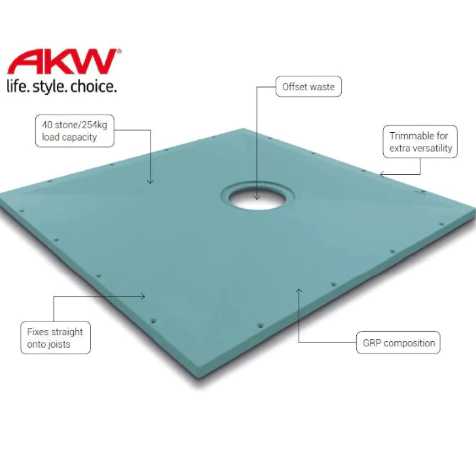 AKW Tuff Form GRP wet floor former for level-access wet rooms