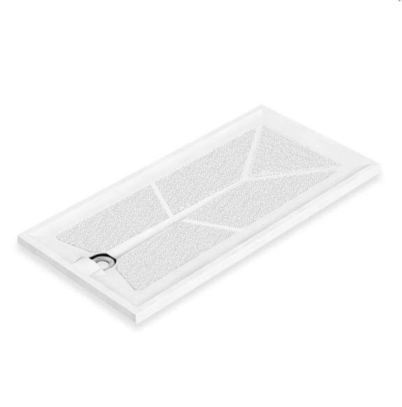 AKW Braddan level-access shower tray compared with a wet floor former