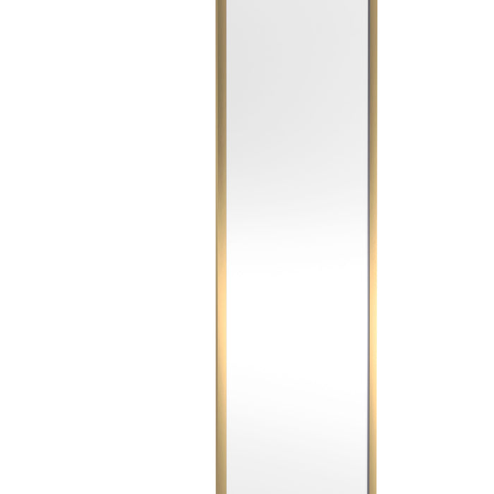 Nuie framed walk-in wetroom screen in brushed brass