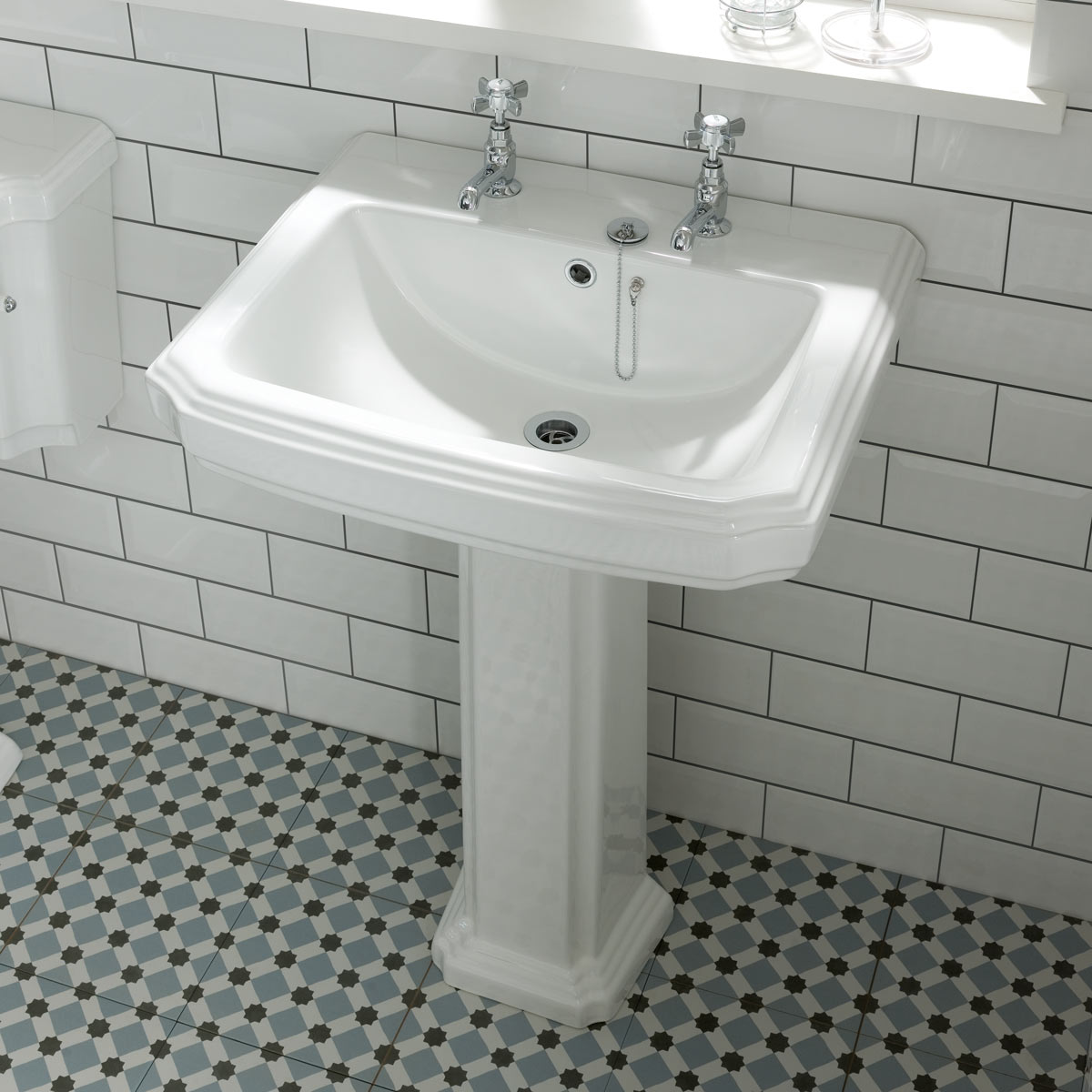 Two Tap Hole Wash Basins